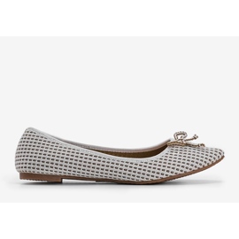 Del Amor beige fabric ballerinas 1