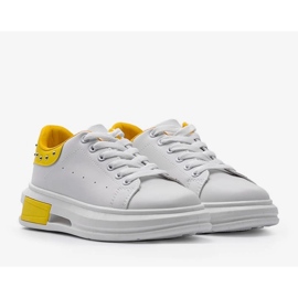 Taranto women's white and yellow sneakers 1