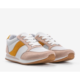 Classic white sneakers with Aniya beige 1