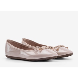 Jaylynn beige patent leather ballerinas 1 Jaylynn beige patent leather ballerinas 1
