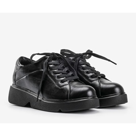 Black matte shoes on the wedge Alena 1