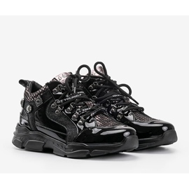 Black Giovanna wedge sneakers 2