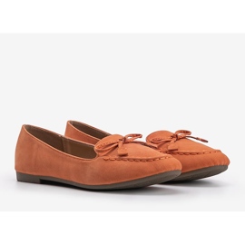 Orange suede ballerinas from Amara 2