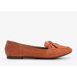 Orange suede ballerinas from Amara 1