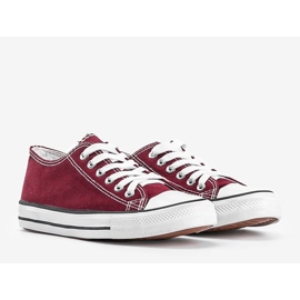 Classic burgundy low sneakers Destini red 1