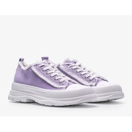 Violet sneakers on a thick Makenna sole 1