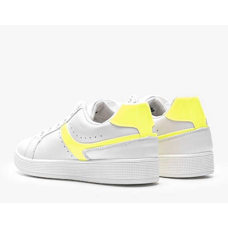 Neon Green Meadow women's white sneakers 1
