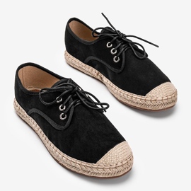 Black espadrilles of eco-suede Celina 1