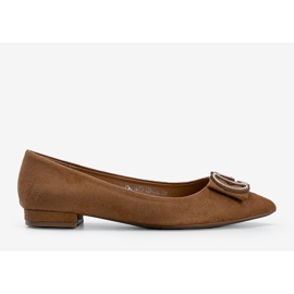Brown flat-heeled ballerinas from Lisbeth 1