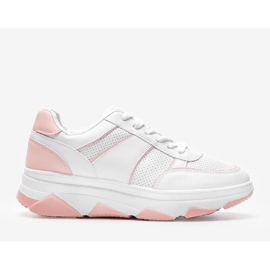 White and pink sneakers from Julissa 1