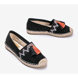 Black espadrilles with Alyana tassels 1