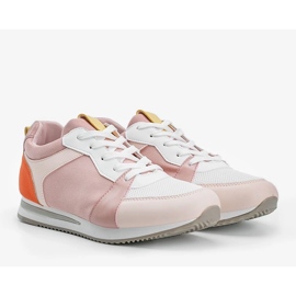 Pink Elaine eco-leather sneakers 1