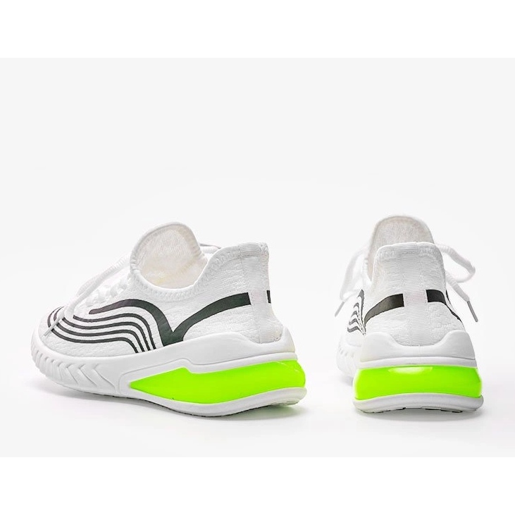 Slip-on white trainers with a holographic Delaney pattern 1
