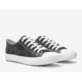 Black shiny Cora sneakers 1