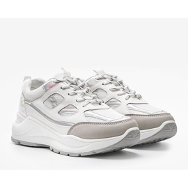 White sneakers on a thick Aliza sole 1