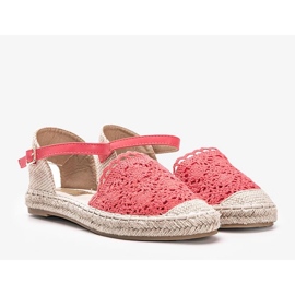 Red espadrilles with Baby lace 1