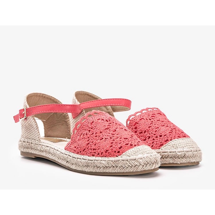 Red espadrilles with Baby lace 1