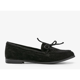 Black Kierra eco-suede loafers 1