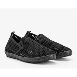 Mallory black openwork sneakers 1