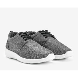 Gray brocade sports shoes from Gretchen grey 1