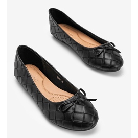 Kaiden black braided ballerinas 1