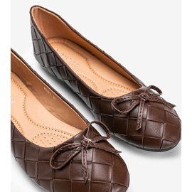 Kaiden brown braided ballerinas 1