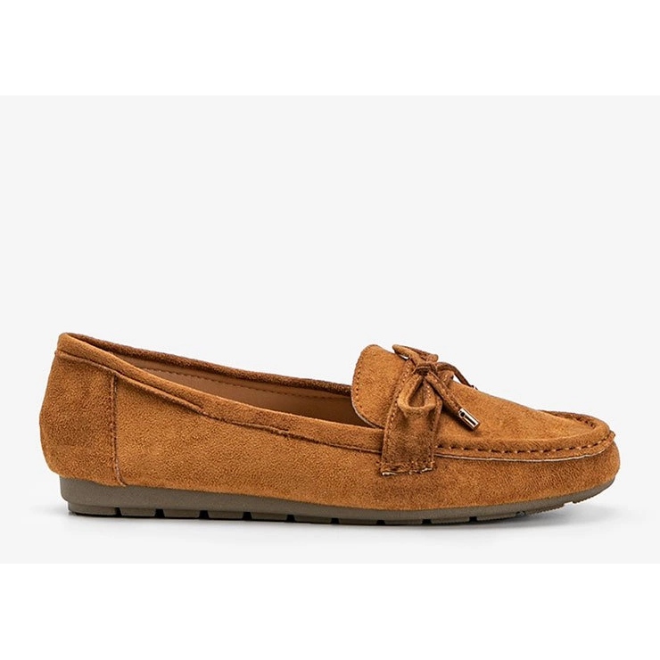 Brown loafers with a Deonte bow 2