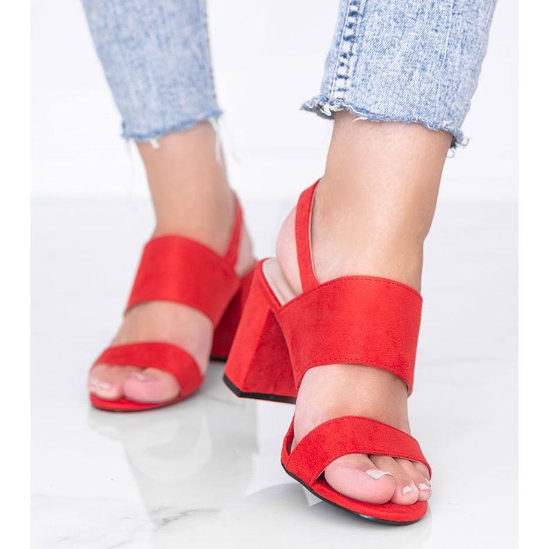 Red sandals on the post of Lil Sweetie 1