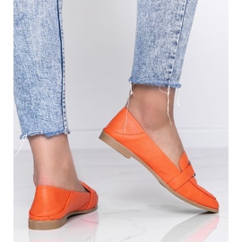 Orange loafers with Island Paradise buckle 1