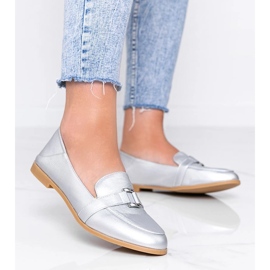 Silver loafers with an Island Paradise buckle 1