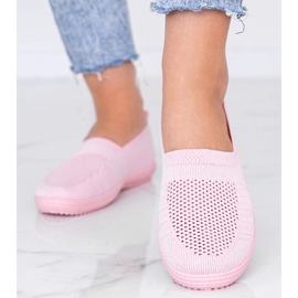 Deep pink sneakers Slip On openwork 1