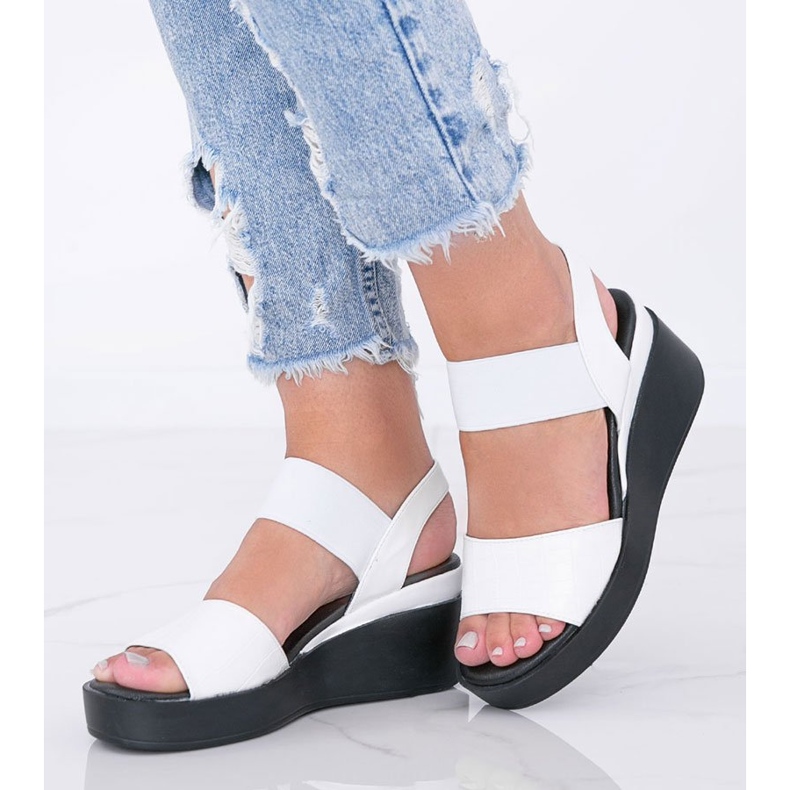 White wedge sandals from Wins 1