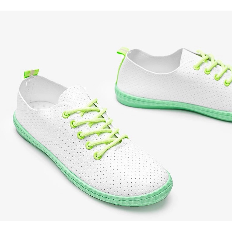 Let me white openwork sneakers 1