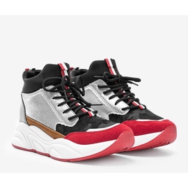 Black sneakers on a chunky Cassadi sole multicolored 1