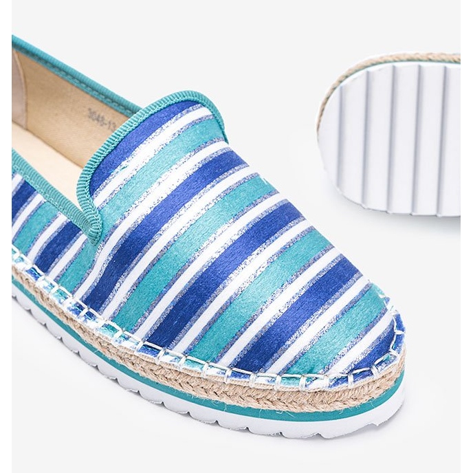 Ottawa blue striped espadrilles 1
