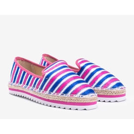 Ottawa pink striped espadrilles navy blue 1