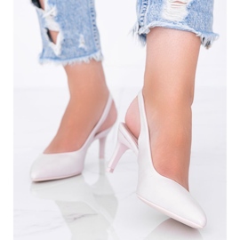 Pumps on a stiletto powder pink Elen 2