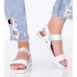 White sandals on a chunky Cro sole 1