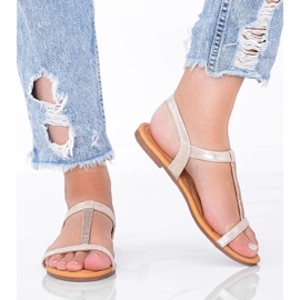 Igi beige holographic women's sandals 1