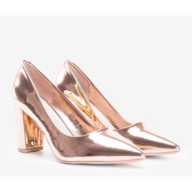 Rose gold Pumps on a CowGirl post pink golden 1