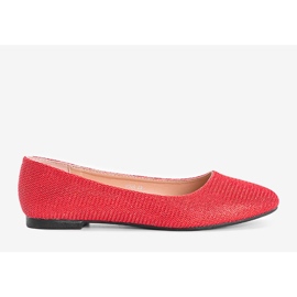 Red shiny Brook ballerinas 1