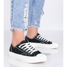 Women's black sneakers on a thick Nolita sole 1