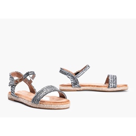Black and silver women's sandals from Baleria 1