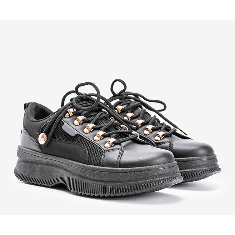 Black sneakers with a high Tifel sole 1