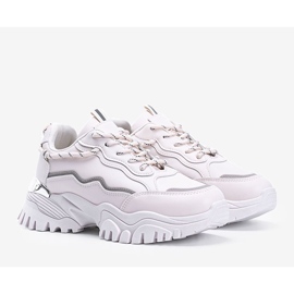 Beige sneakers with a thick Desiare sole 1