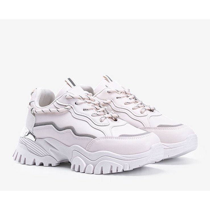 Beige sneakers with a thick Desiare sole 1 Beige sneakers with a thick Desiare sole 1