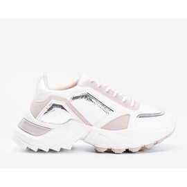 Gordani beige sneakers with metallic inserts 1