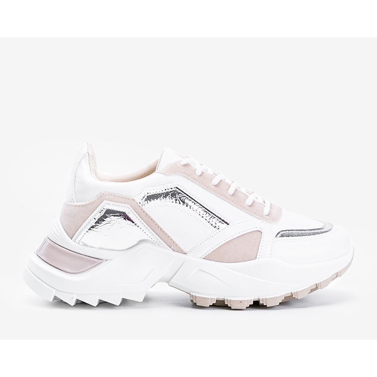 Gordani beige sneakers with metallic inserts 1