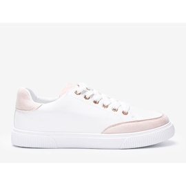 Brighton white and beige sneakers 1