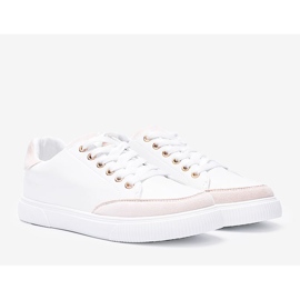 Brighton white and beige sneakers 2